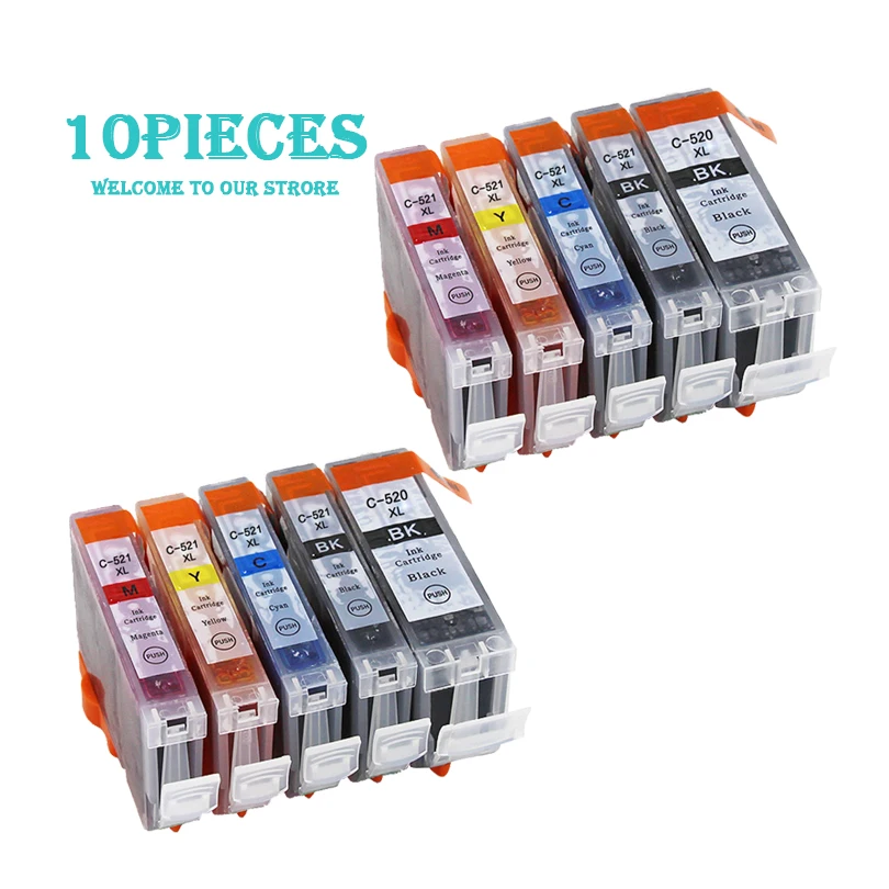 Совместимые чернильные картриджи LuoCai для Canon PGI 520 CLI 521 MP540 MP550 MP560 MP620 MP630 MP640 MP980 MX860