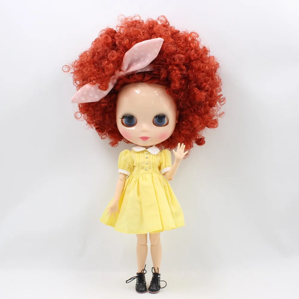 Ледяной DBS Blyth кукольные Срединная куклы 1/6 bjd 1/8 сестра семья вьющихся волос афро 30