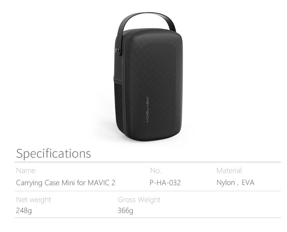 PGYTECH Mavic 2 Мини Портативная сумка общий маленький чехол EVA пена чехол для переноски для DJI Mavic 2 Pro/Mavic 2 Zoom drone аксессуары