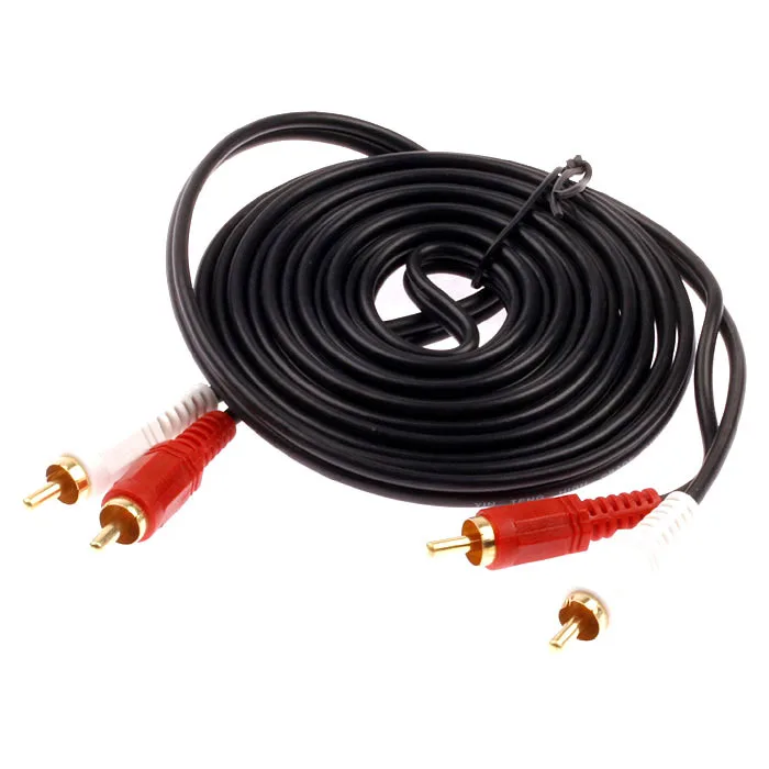 AV аудио видео кабель для подключения динамиков DVD HDTV Hi Fi Theatre. 2rca 2rca. Длина 1.5 3 5 10 15