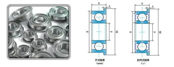 F608ZZ подшипник ABEC-5(10 шт.) 8*22*7 мм фланцевые F608Z шарикоподшипники F608 ZZ