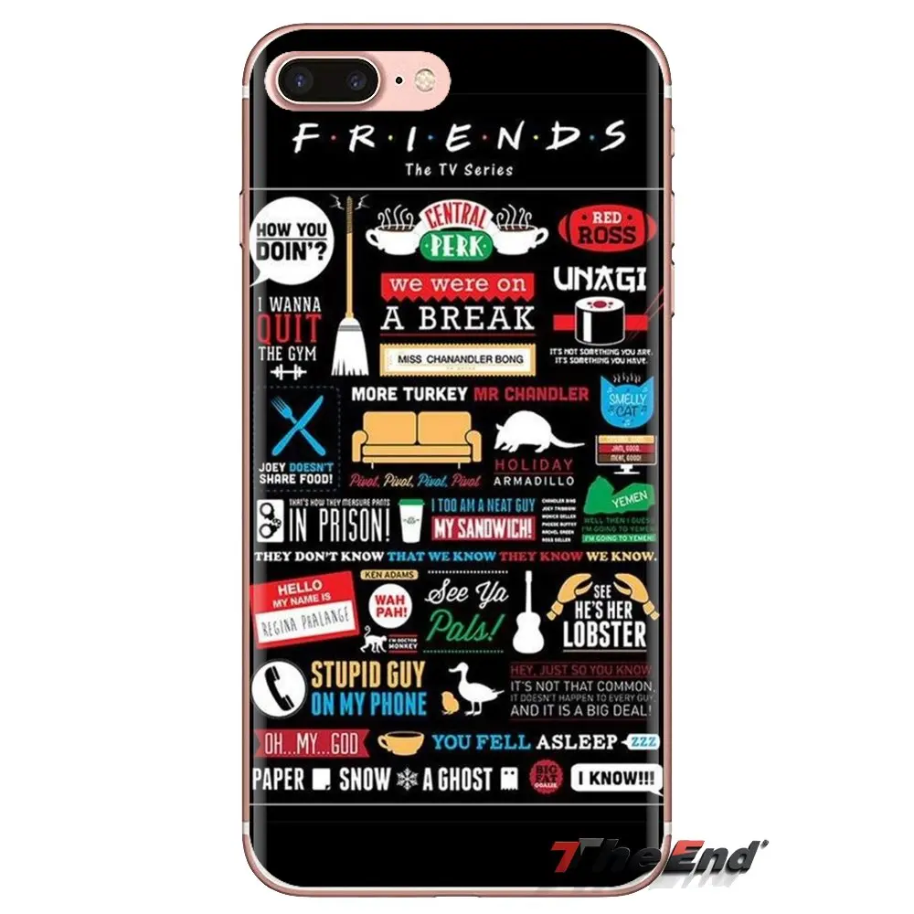 Прозрачный чехол из ТПУ для Xiaomi Mi3 Samsung A10 A30 A40 A50 A60 A70 Galaxy S2 Note 2 Grand Core Prime Funny Tv Show Friends