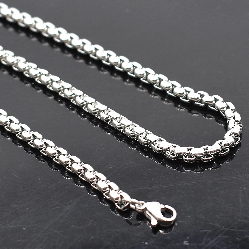 AMUMIU 2 шт.! Цепочка из нержавеющей стали для мужчин и женщин комплект ювелирных