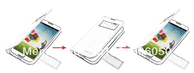1 Dormancy sleep function cover flip leather case battery View housing for Samsung Galaxy SIV S4 i9500 with retail packig |