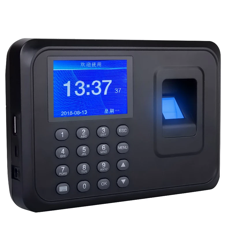 Korean Fingerprint Time  Attendance Recorder Machine  USB Disk  Biometric Recognition Software-Free Spanish Portuguese Version