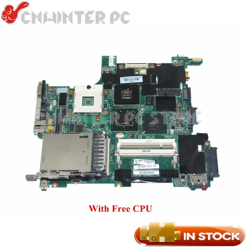 

NOKOTION Fru:44C3933 For Lenovo Thinkpad R61 T61 Laptop Motherboard 965PM DDR2 Quadro NVS 140M Video Card Free CPU