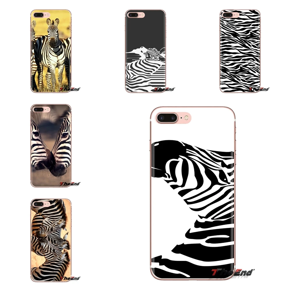 For Huawei G7 G8 P7 P8 P9 P10 P20 P30 Lite Mini Pro P Smart Plus 2017 2018 2019 Zebra Print Soft Transparent Shell Covers |