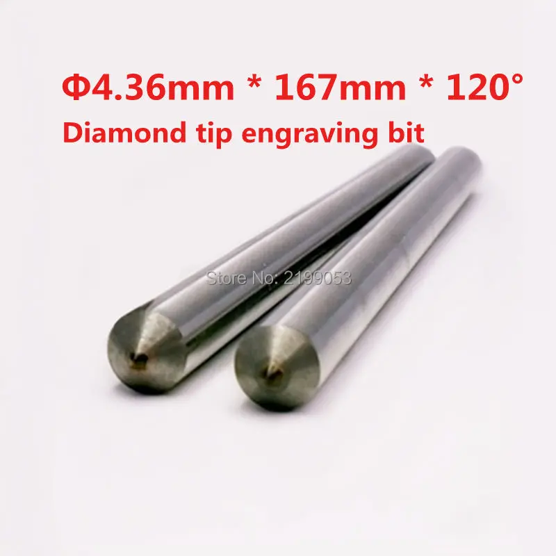 

20pcs Diamond drag engraving bit metal engrave point diamond tipped drag engraver bit 4.36mm * 167mm length * 120 degree