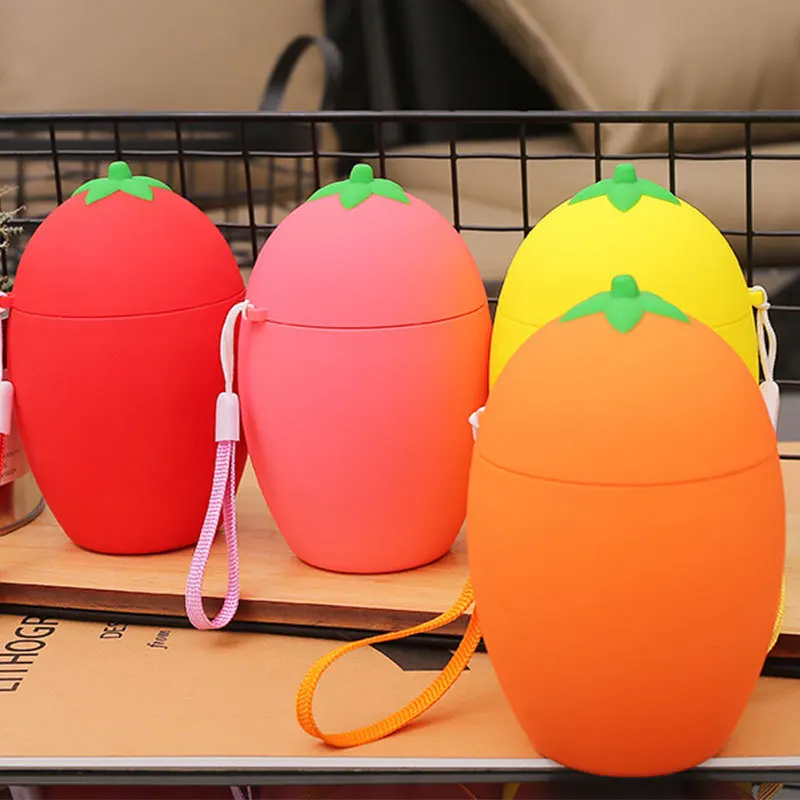 Tomato Vegetables Glass Water Bottle for Student School Cute 238ml Mini Drink Bottles with Insulation ABS Cover Office | Дом и сад