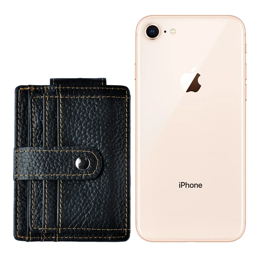 Male Original Leather Design Fashion Travel Slim Wallet Front Pocket Magnetic Large Capacity Money Clip Card Case For Men 1025-b | Багаж и
