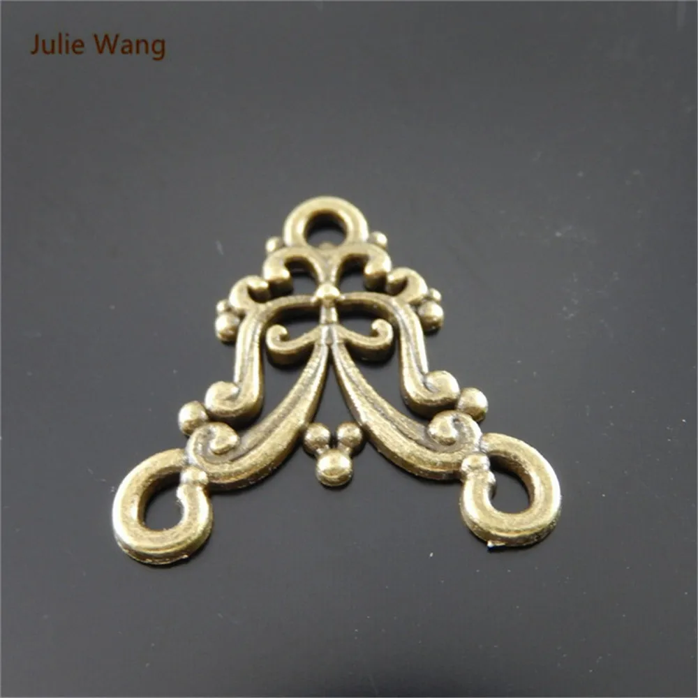 Julie Wang 10 шт. мини Подвески Античная Бронза Полые ручной работы подвесные