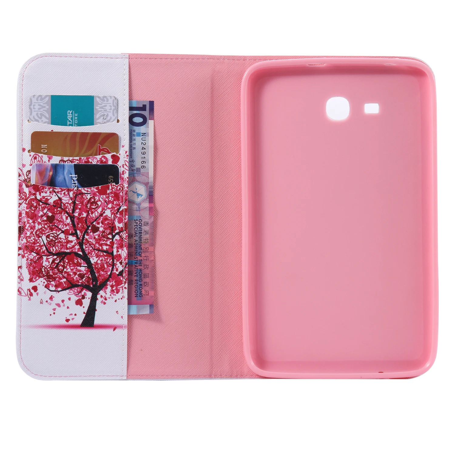 Чехол подставка из искусственной кожи персиковое дерево лошадь перо чехол для