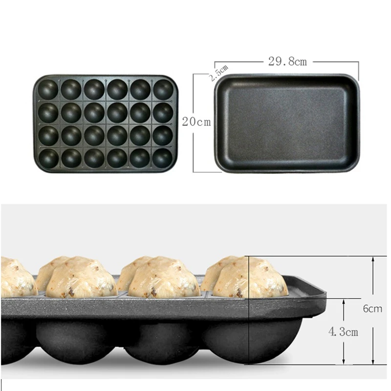 dmwd multifunctional 2 moulds electric griddle 24 holes octopus balls maker barbecue pan takoyaki machine 220v free global shipping