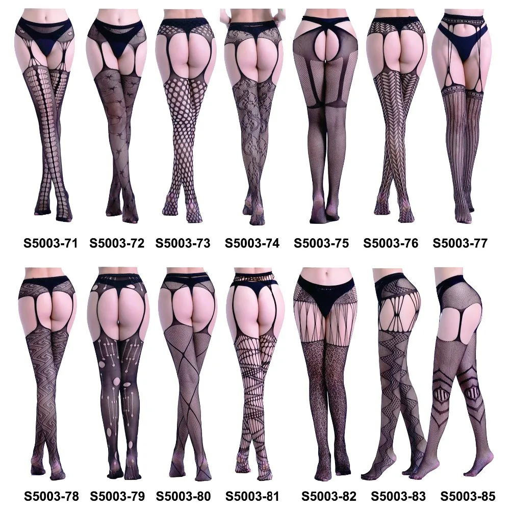 Women Sexy Transparent Slim Fishnet Pantyhose Club Party Net Holes Black Tights Thigh High Stockings Small/Middle/Big Mesh