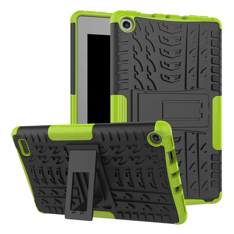 green Ударопрочный Прочный жесткий защитный чехол для Amazon Kindle Fire 7 чехол-подставка для Amazon New Fire7 чехол для планшета+ пленка - Цвет: green