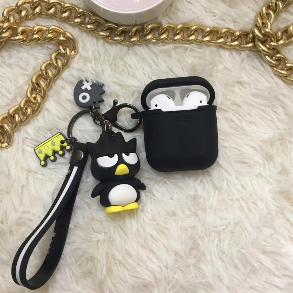 As shown Милый мультяшный чехол для airpods, лягушка, Мелодия для iPhone, наушники, Мягкая силиконовая сумка, универсальный ремешок для телефона, повязка на запястье - Цвет: As shown