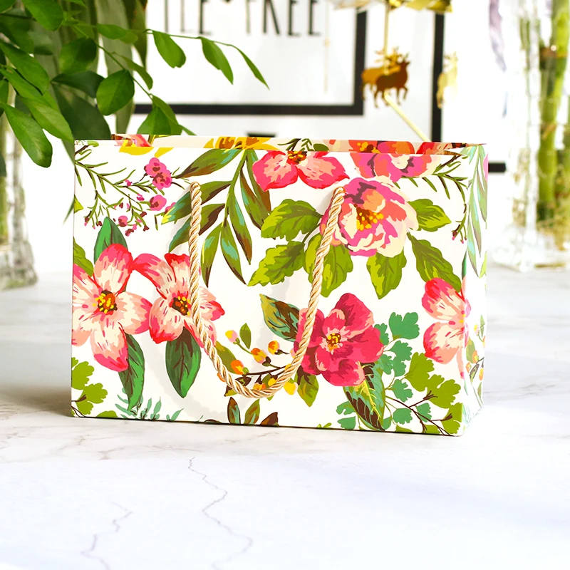10pcs Free shipping Flower box Gift bag Party supplies paper Portable candy Shopping carton Wedding favors and gifts | Дом и сад