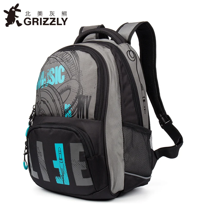 GRIZZLY мужской рюкзак повседневный Mochila для подростков мальчиков школьные сумки