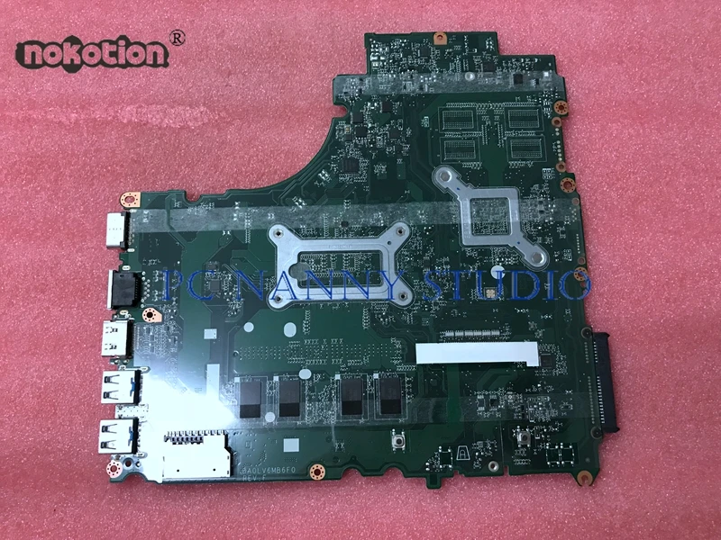 Материнская плата PCNANNY DA0LV6MB6F0 для Lenovo Ideapad V310 V310-15ISK-15 6 дюйма-Core i5 6200U DDR4