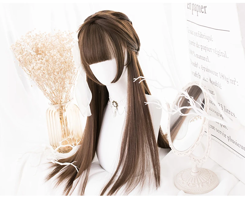 Женский длинный прямой парик из синтетических волос для косплея вечерние