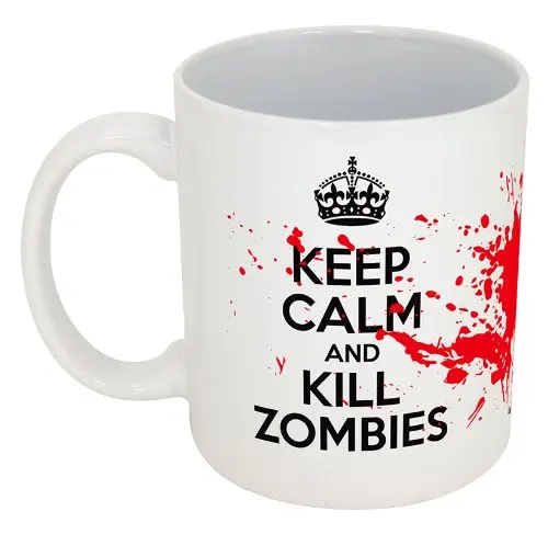 Новинка забавная кофейная кружка с надписью Keep Calm And Kill Зомби для пива