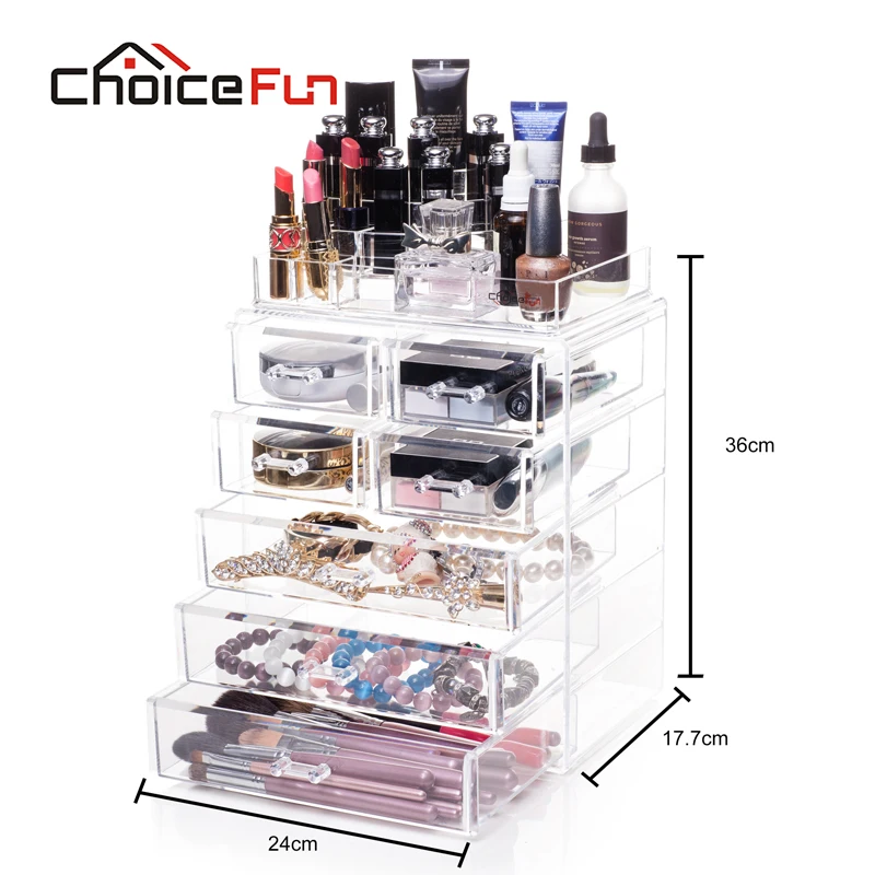 Выбор Забавный роскошный большой ящик для хранения косметики прозрачный съемный
