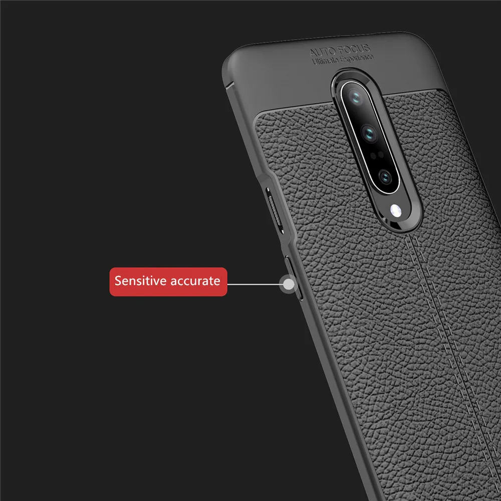 For Oneplus 7 Silicone Shockproof Case Cover Luxury Leather Litchi Pattern Soft TPU for |