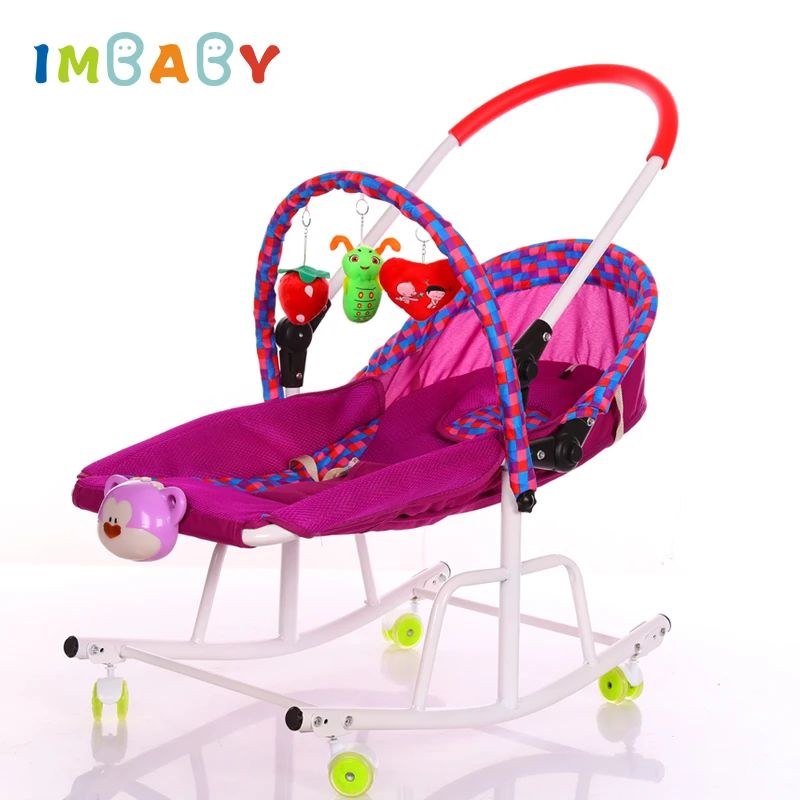 Детское кресло качалка IMBABY детское с музыкальным проигрывателем