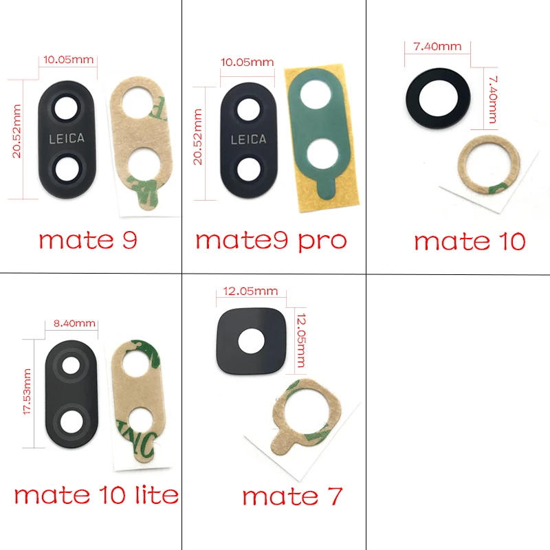 Стеклянный объектив задней камеры с клеем для Huawei Mate 10 Lite 20 20X 9 Pro 30 Honor 9i Nova 2i 8 Se