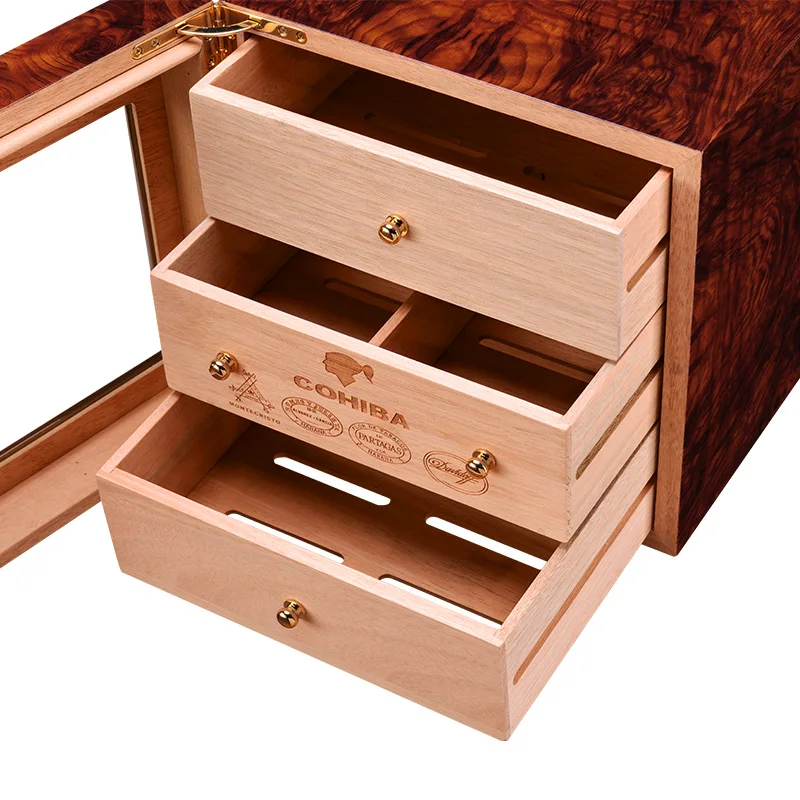 Коробка для увлажнения сигар три слоя натурального спирта кедр твердая