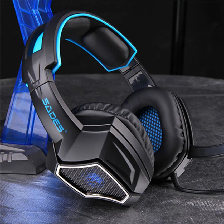Sades Spirit Wolf игровая usb гарнитура 7 1 канальный объемный стерео за ухо ПК Игровые