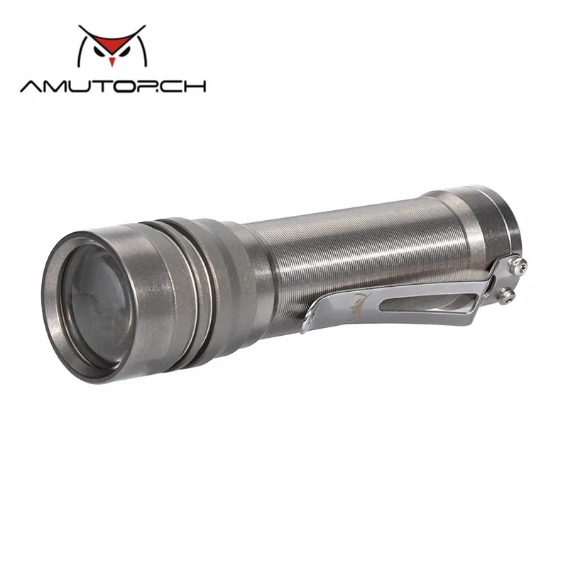 Amutorch AT40 4x Nichia 219C 1100LM выпуклая линза Профессиональный прожектор из титанового