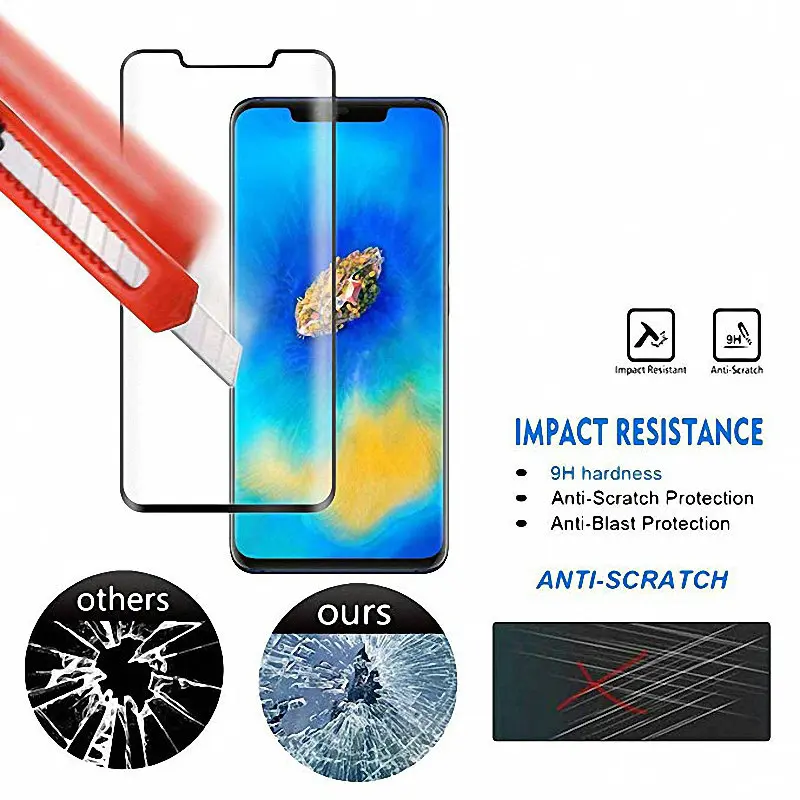 3D полное покрытие закаленное стекло протектор экрана для Huawei Mate 20 Pro LYA-L29 LYA-L09 LYA-AL00