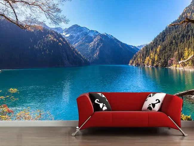 

3d обои на заказ, настенные нетканые 3d обои для комнаты, пейзаж для озер, пейзаж, настенные картины, фотообои для стен 3d