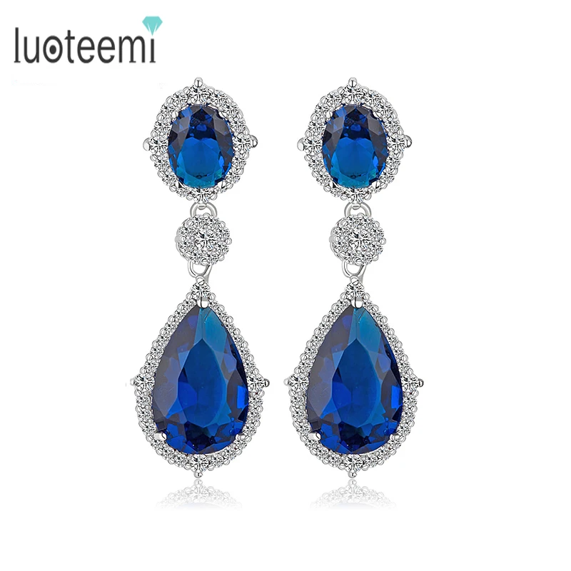 Luoteemi Горячее предложение arriavl Роскошные Teardrop Королевский синий кубического