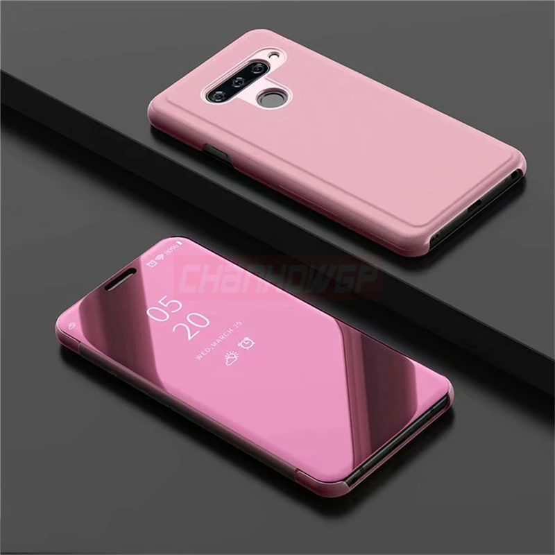 Прозрачный умный флип чехол с зеркалом для LG V40 ThinQ подставка Флип Кожаные чехлы V30