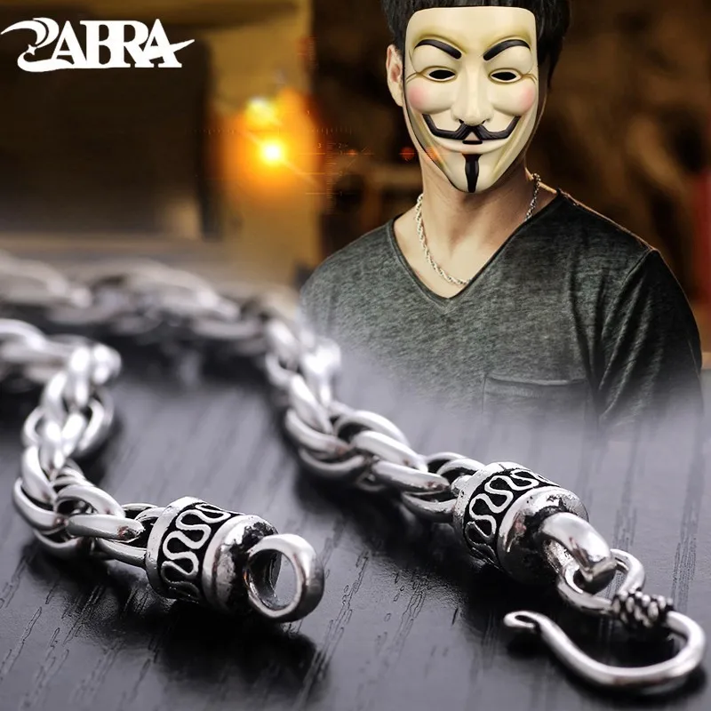 Светлое серебряное ожерелье ZABRA для мужчин ширина 6 мм 50/55/60/65/70 см длинная цепь