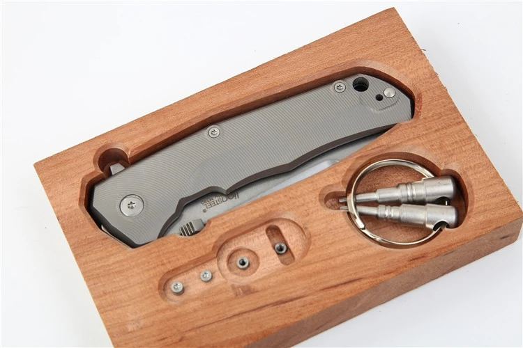 

High quality new tactical M390 folding knife titanium alloy handle 60HRC high hardness outdoor camping EDC hunting utility knife