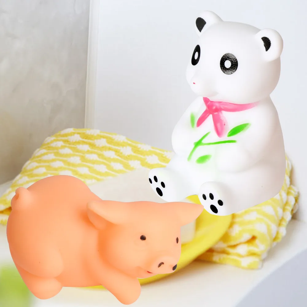 30 шт мини красочные игрушки животных модель резиновые для купания милый