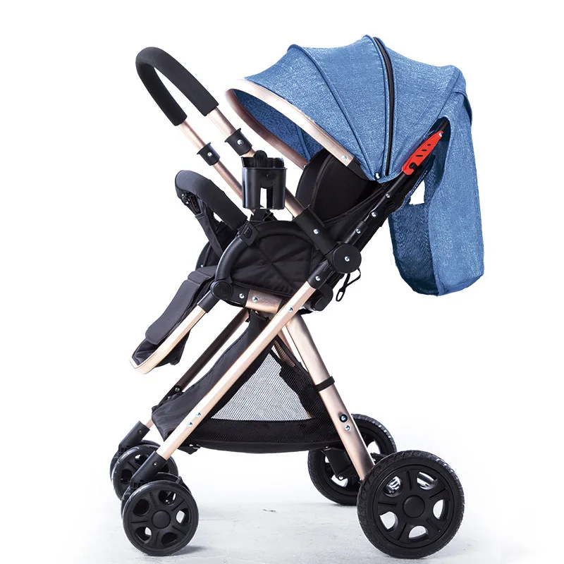 New Lightweight bidirectional baby stroller folding car umbrella can sit can lie ultra-light portable on the airplane