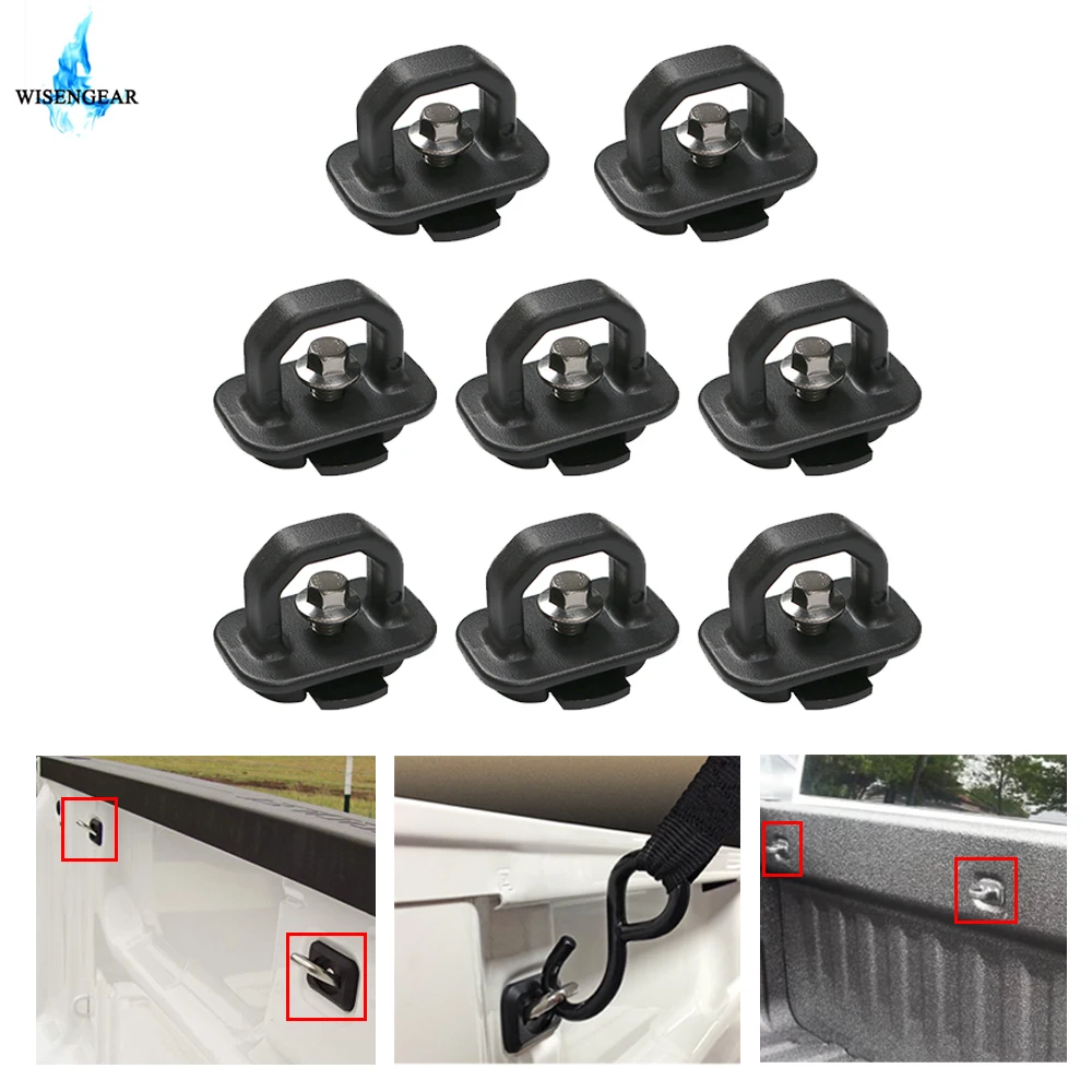 WISENGEAR сковать якорных крючка кузов пикапа боковая стенка крепежные кольца в виде якорей для Chevy Silverado GMC Сьерра-1500 2500 3500 2007