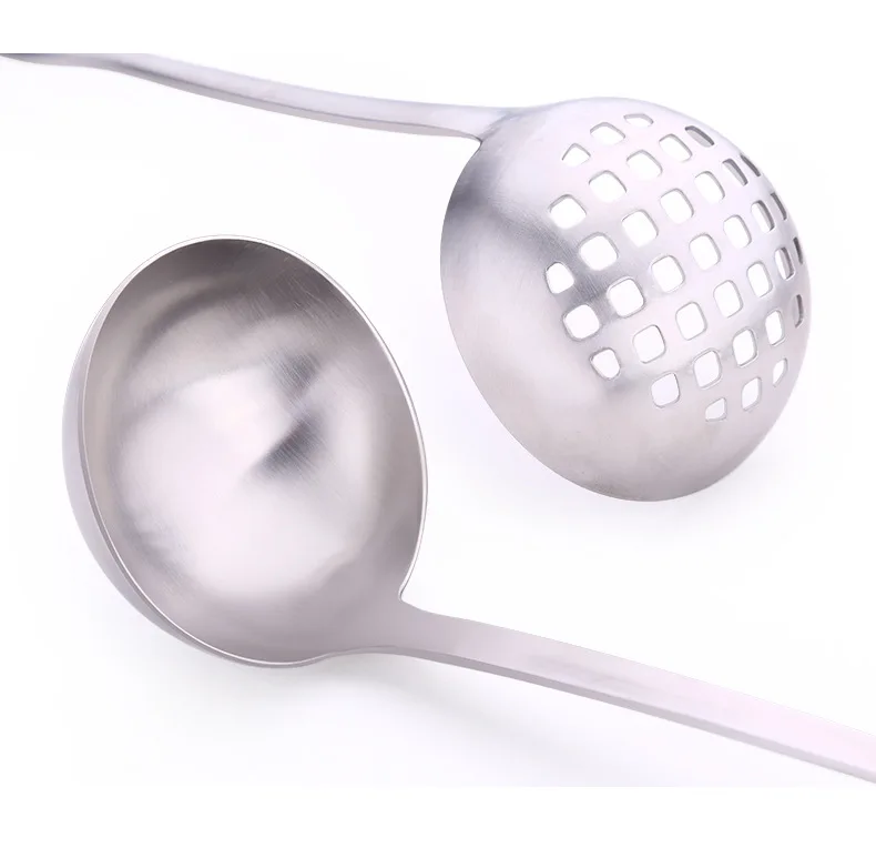 1PC Stainless Steel Spoon Colander Soup Ladle Long Handle Skimmer Spoons Strainer Filter Kitchen Utensils Cooking PL 006 | Дом и сад