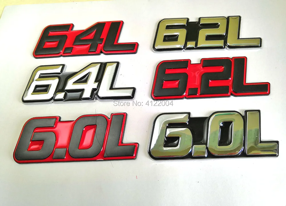 6.0L 6.2L 6.4L энергетическая Эмблема багажника Наклейка для BMW CHEVROLET FORD DODGE GMC |