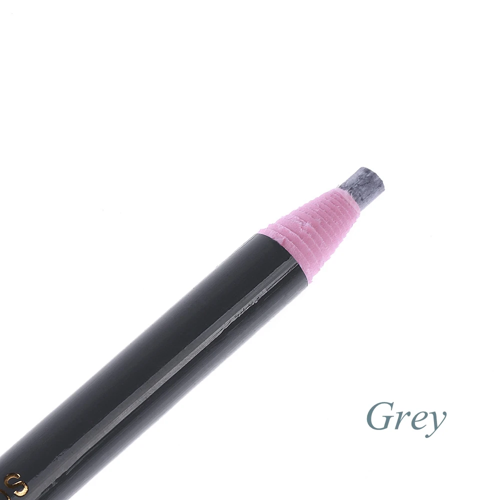 Grey 1 шт. карандаш для бровей, Перманентный макияж, тату, красота, инструменты для макияжа, ручка для бровей, карандаш для перманентного макияжа - Цвет: Grey