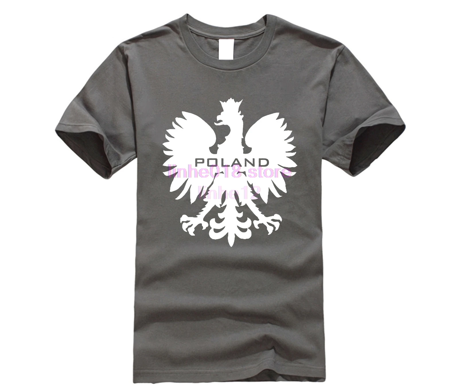 Модные Лаки орла Футболка с принтом Для мужчин из хлопка одежда овальным вырезом