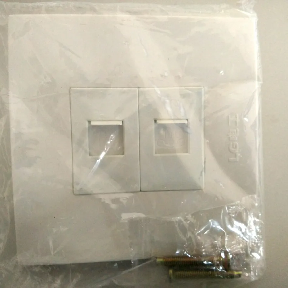 Домашняя офисная белая квадратная панель RJ11 разъем для телефона RJ45 сетевой