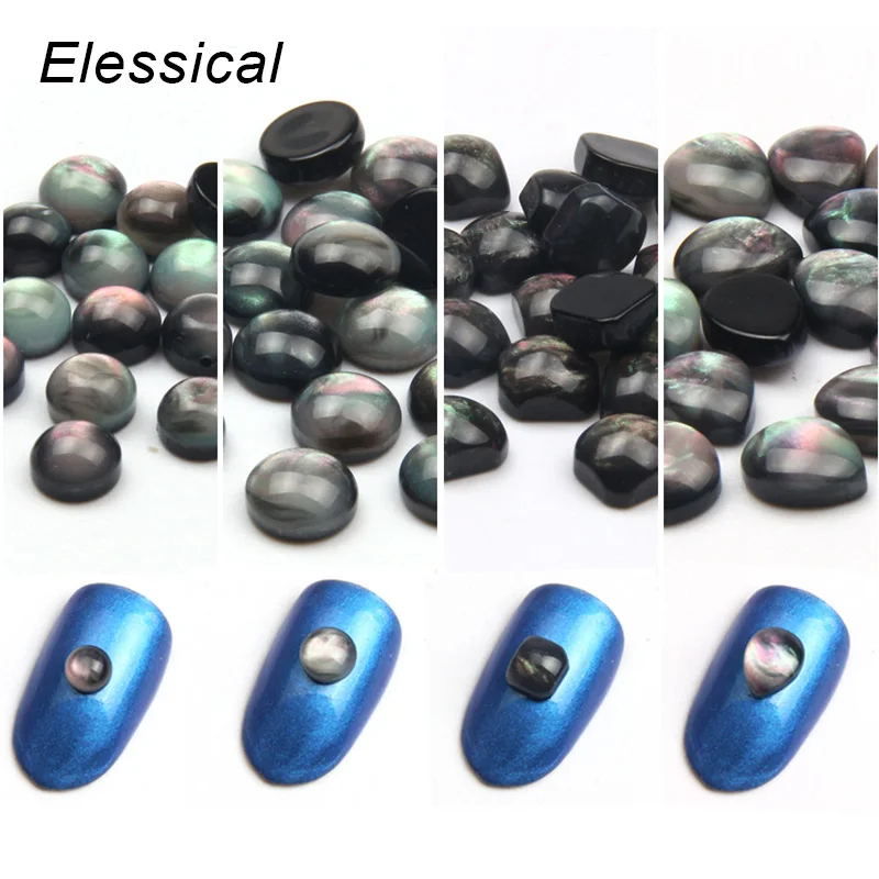 ELESSICAL 20pcs Resin Shiny Smooth Rhinestone Nail Charms 3D DIY Delicate Beads Stones Nails Art Decorations Jewelry WY886-WY889 | Красота и