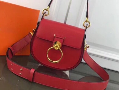 red Роскошная женская сумка дизайнерская брендовая седельная сумка кожаная женская сумка через плечо модная сумка через плечо с кольцом винтажная сумка - Цвет: red
