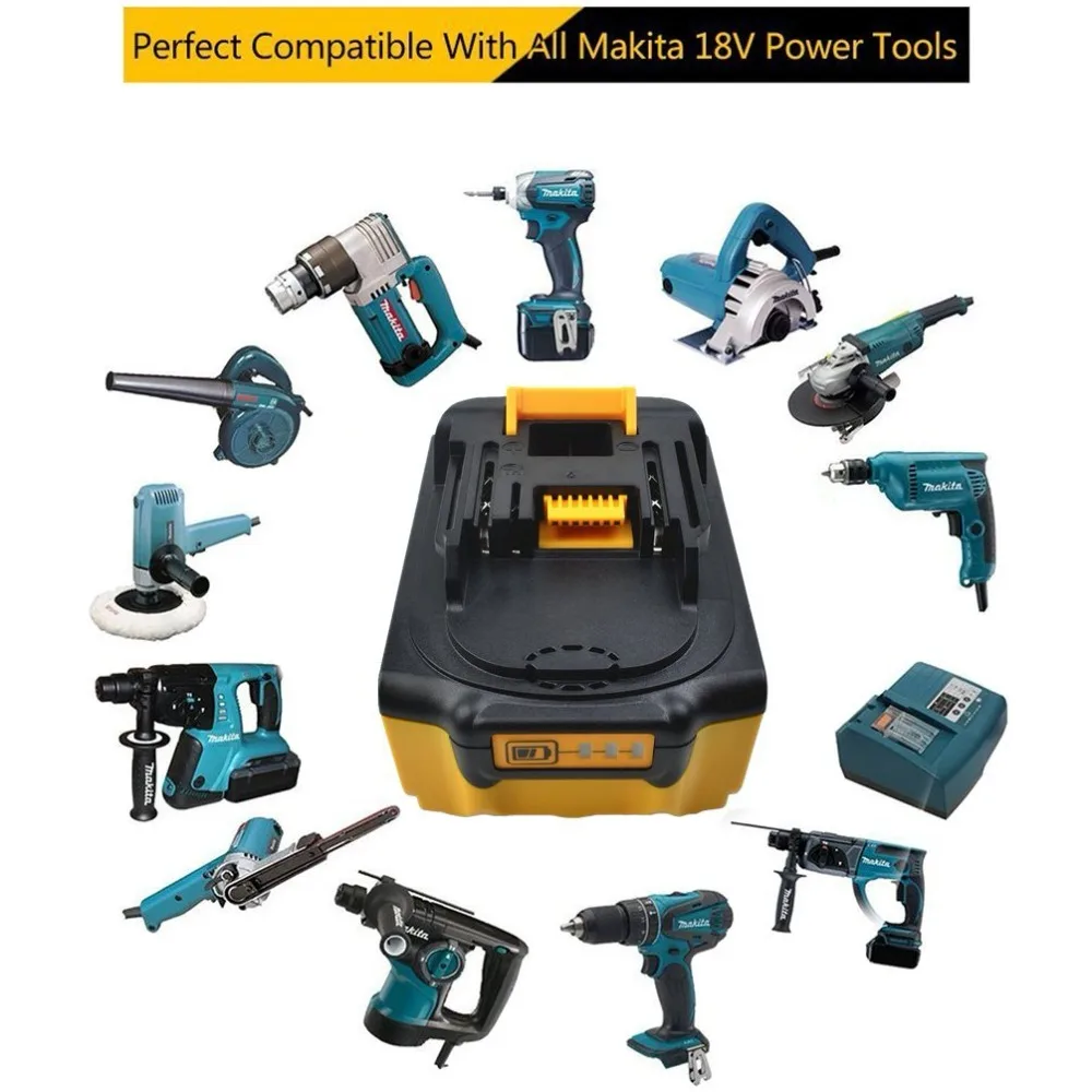 Новейший литий ионный аккумулятор 18 в 4 Ач 5 6 для Makita BL1860 BL1850 BL1830 BL1840 194205 3
