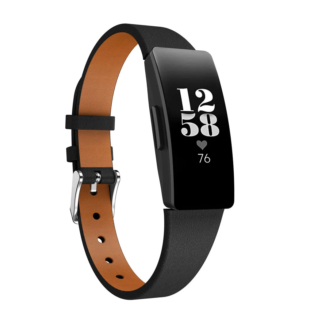 Роскошные кожаные ремешки 230 мм Сменные аксессуары для браслета Fitbit Inspire/Inspire